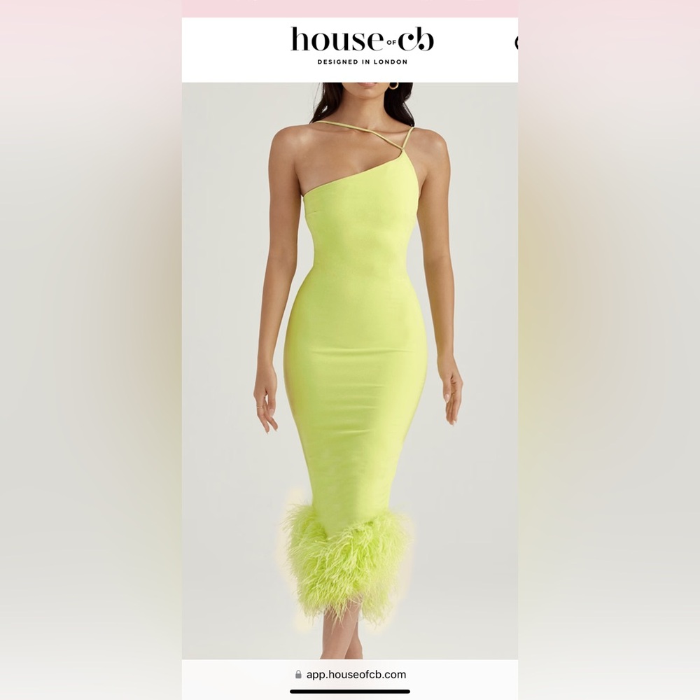 House of CB ALESSIA LIME MIDI DRESS - Picture 2 of 9